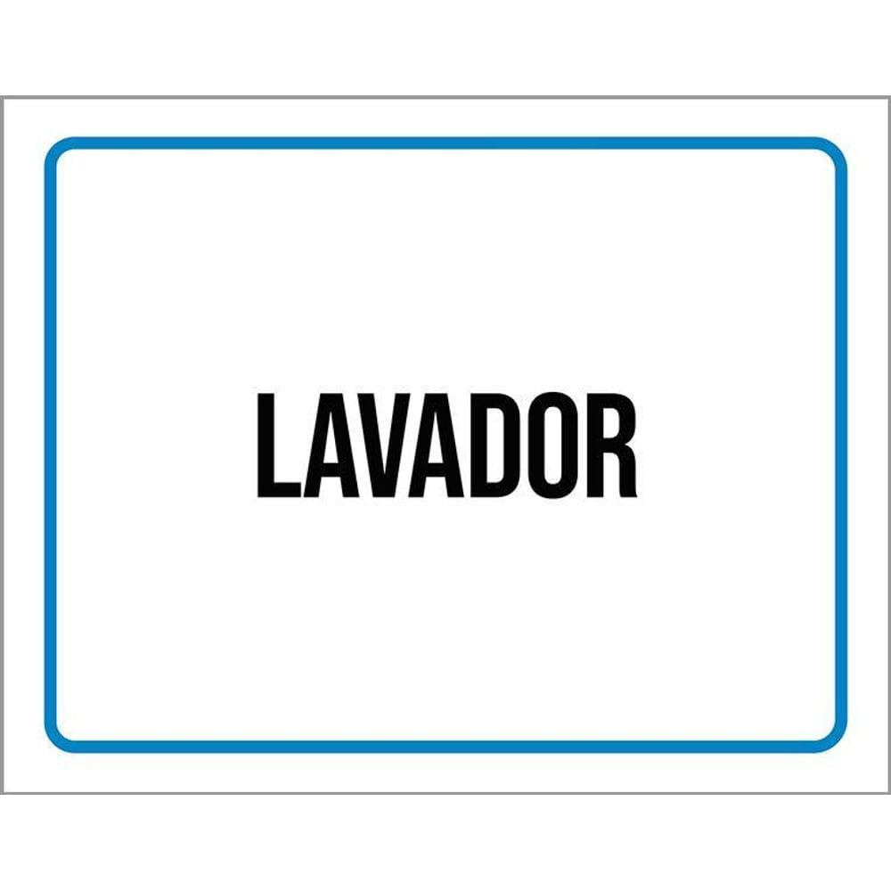 Kit 3 Placas Sinalização Ambiente Lavador