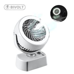 Ventilador Umidificador E Led Recarregável E Ajustável Em
