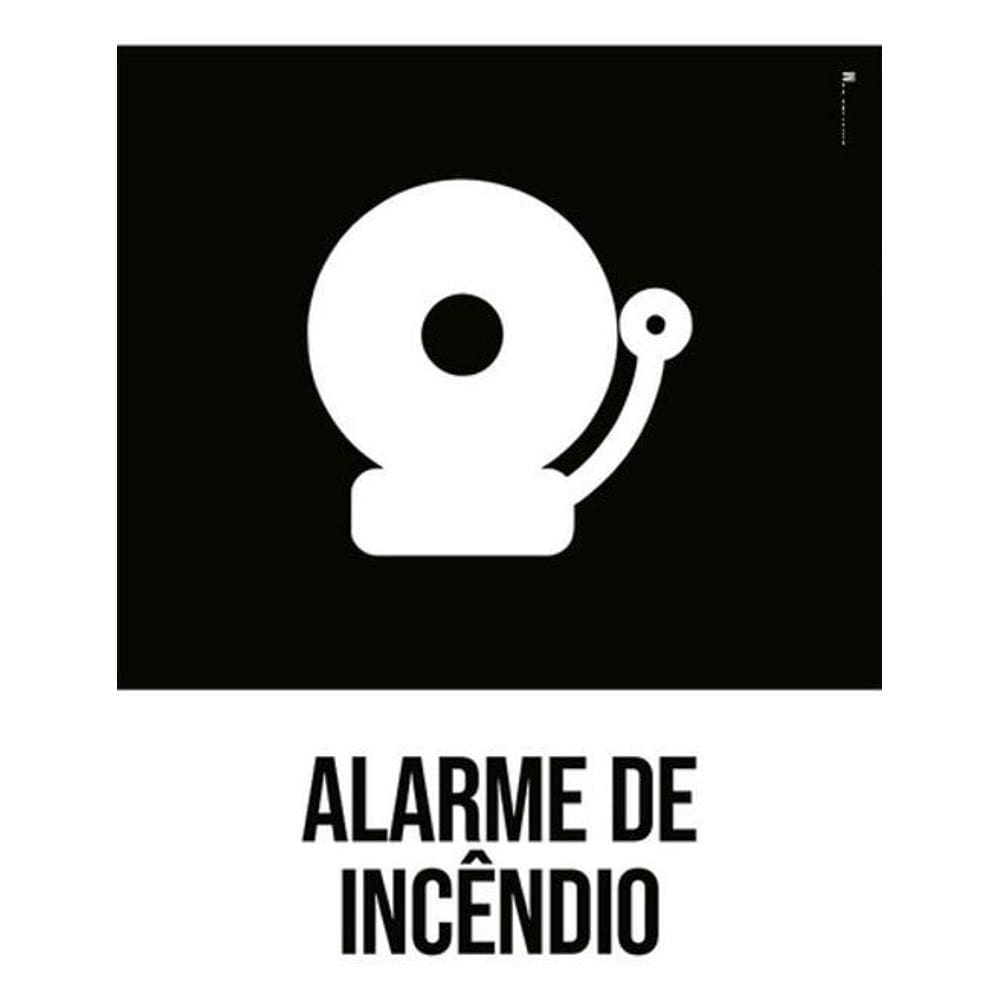 Kit 3 Placas Desenho - Alarme De Incêndio