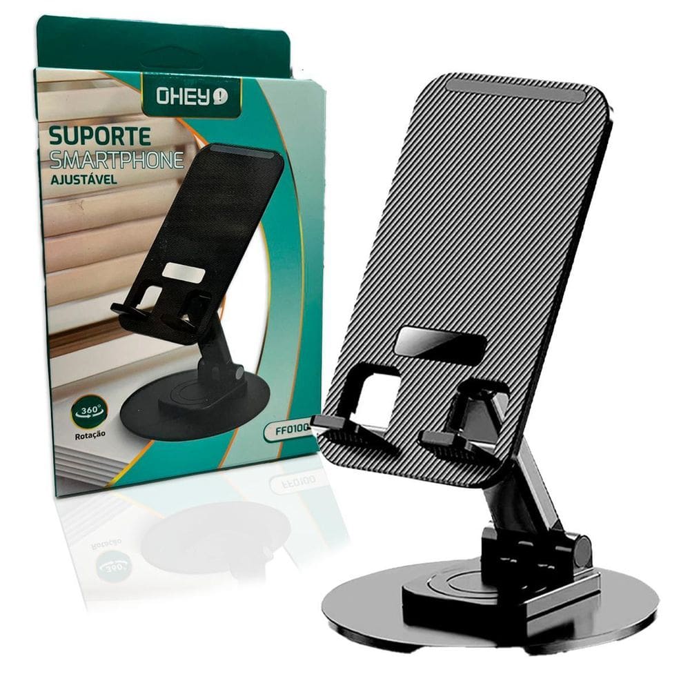 Suporte Para Celular E Tablet De Mesa 360 Graus Resistente