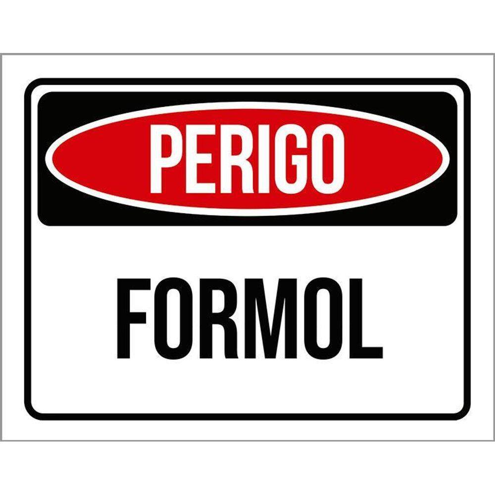 Placa Sinalização Perigo Formol 36X46