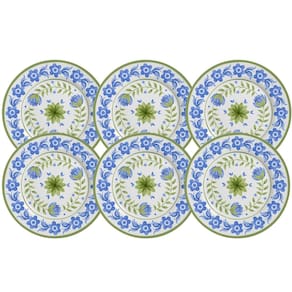 Jogo De Pratos Raso Cerâmica 29Cm Kit 6 Pcs Naples Alleanza