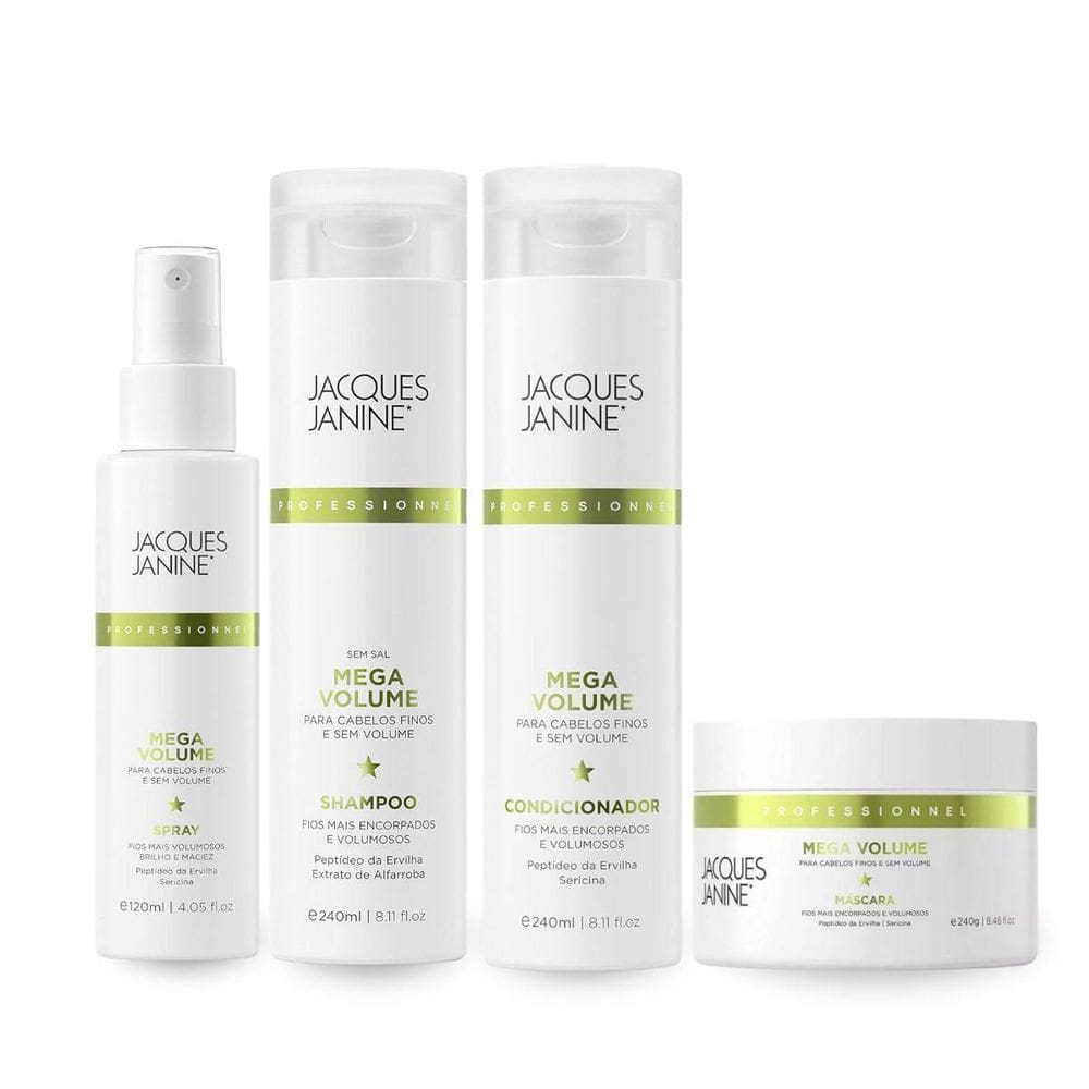 Kit Mega Volume Shampoo + Condicionador + Máscara + Spray