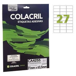 Etiqueta Adesiva Colacril A4 Ca4255 31X63,5Mm C/675 C/25 Fls