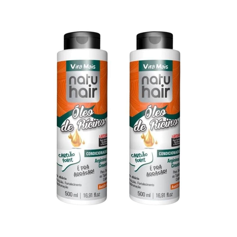 Condicionador Natuhair 500Ml Oleo De Ricino - Kit Com 2Un