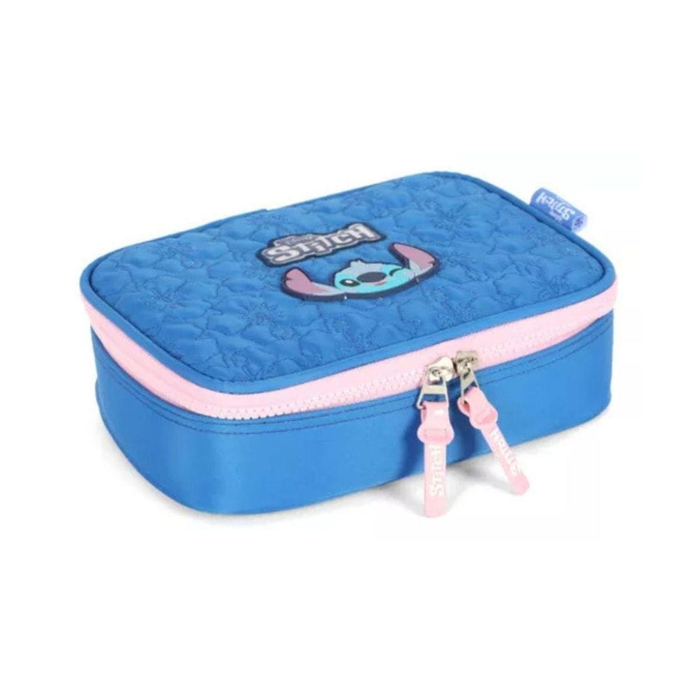 Estojo Box Stitch Disney Classics Cor Azul Escolar Luxcel