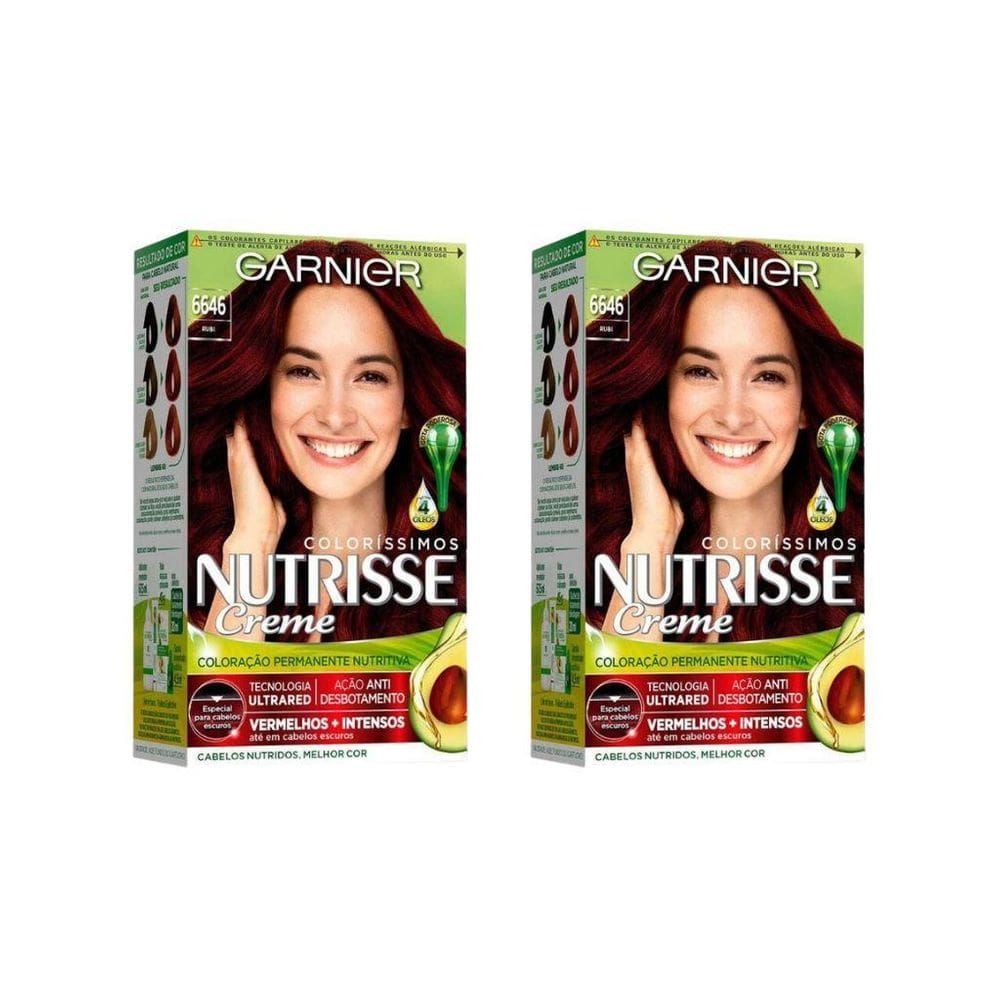 Coloração Nutrisse 66.46 Louro Esc Acob Verm/Rubi-Kit C/2Un