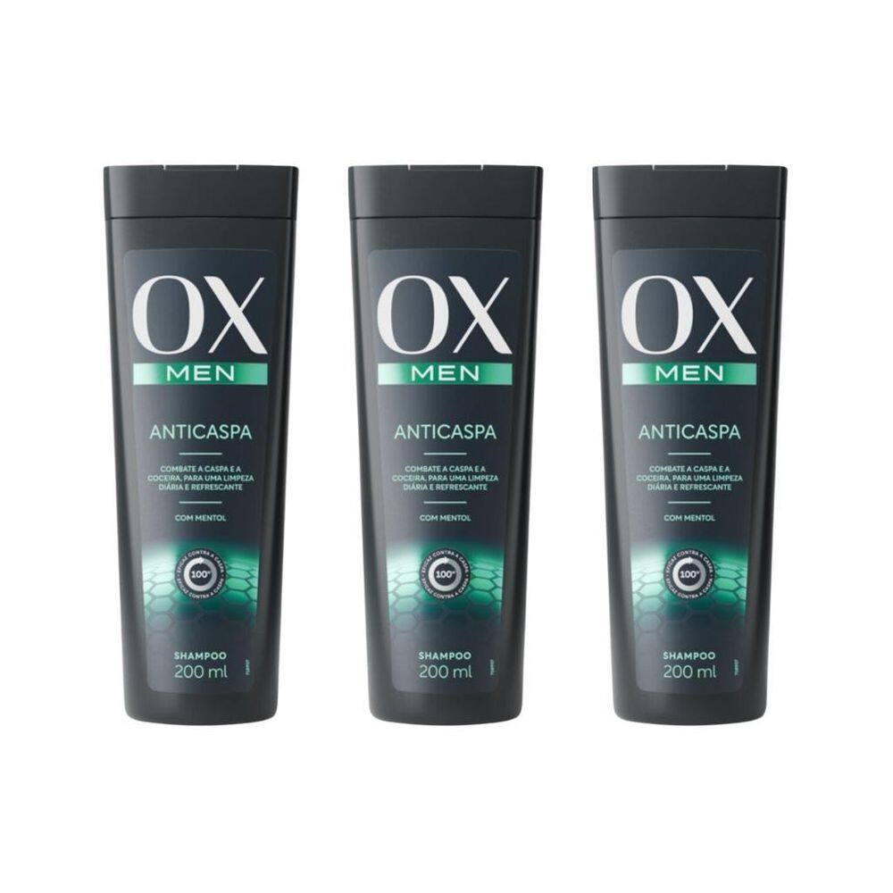 Shampoo Ox 200Ml Men Anticaspa - Kit Com 3Un