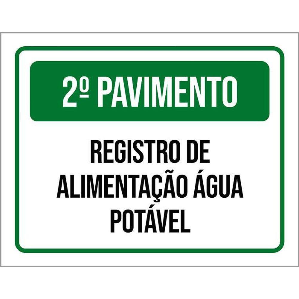 Placa 2 Pavimento Térreo Registro Água Potável 36X46
