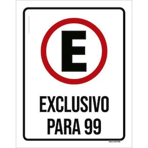 Kit 3 Placas Sinalização - Estacionamento Exclusivo 99