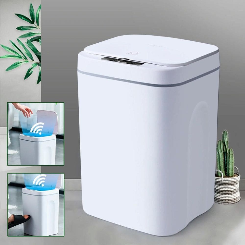 Lixeira Automática Recarregável 16L Com Sensor Inteligente
