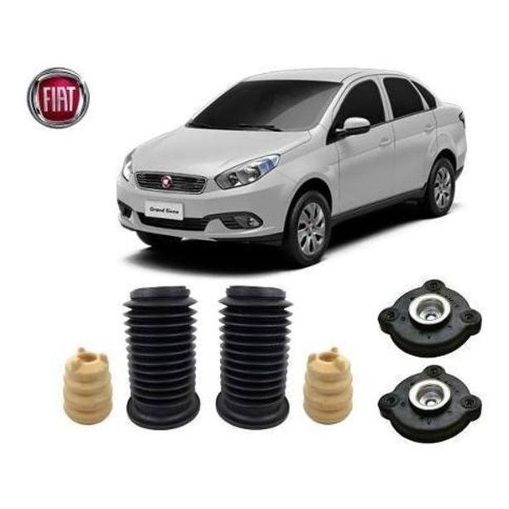 2 Kit Coxim Batente Dianteiro Grand Siena 2013 2014 2015 2016 2017 2018