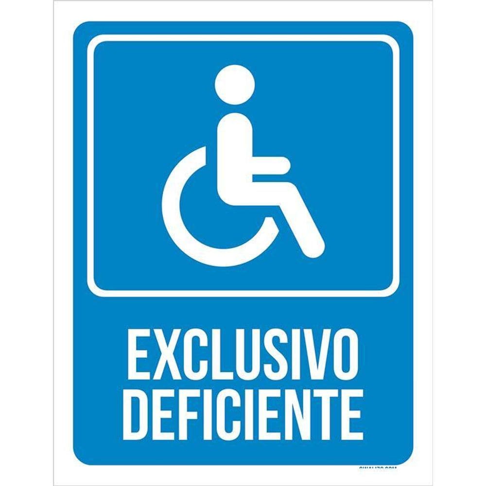 Placa Exclusivo Deficiente - Placa De Acessibilidade 36X46