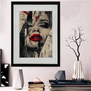 Quadro Decorativo Mulher Street Art 60X48Cm
