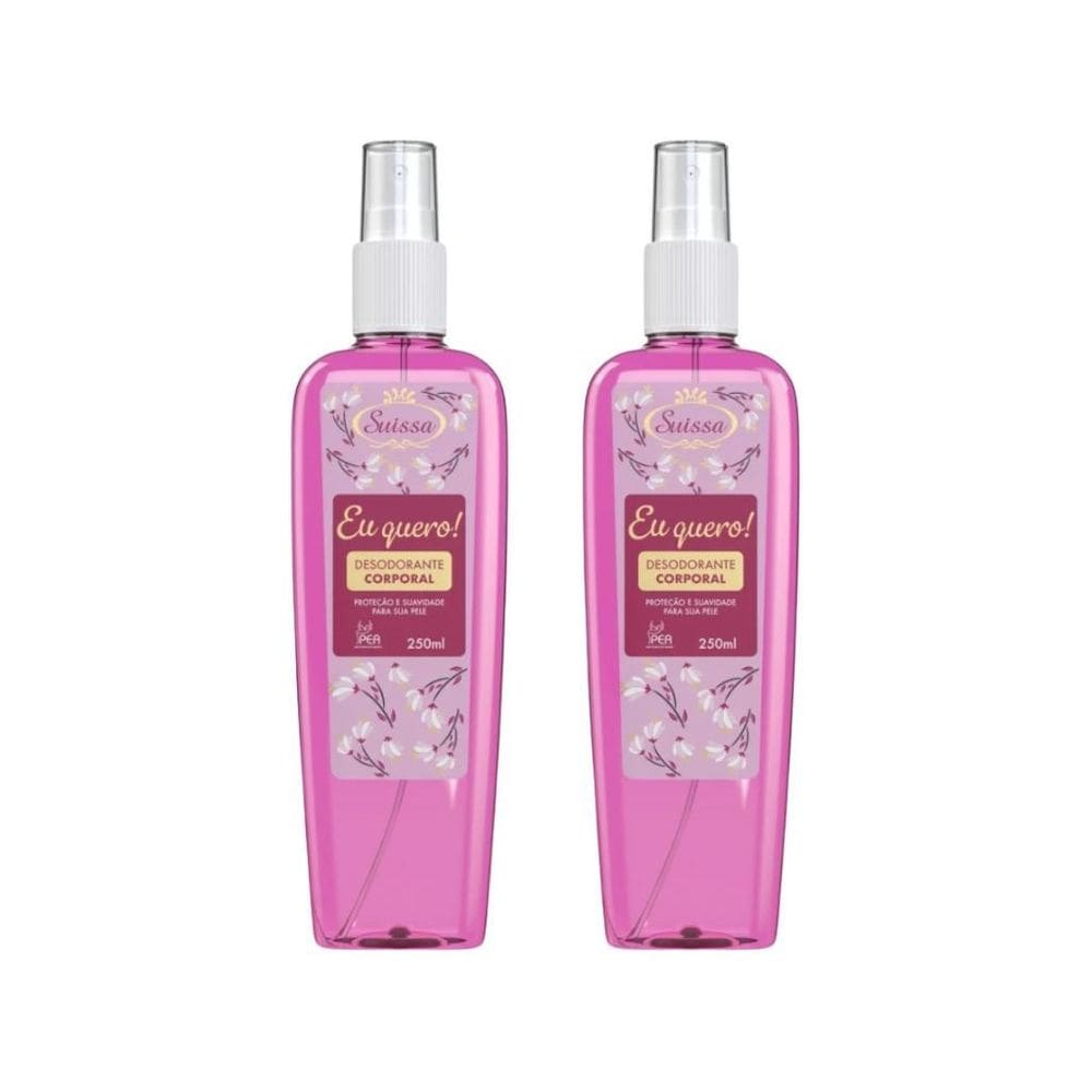 Colonia Suissa Splash 250Ml Eu Quero - Kit Com 2Un