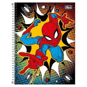 Caderno Homem Aranha Capa Dura Espiral 80F 1 Matéria Escolar