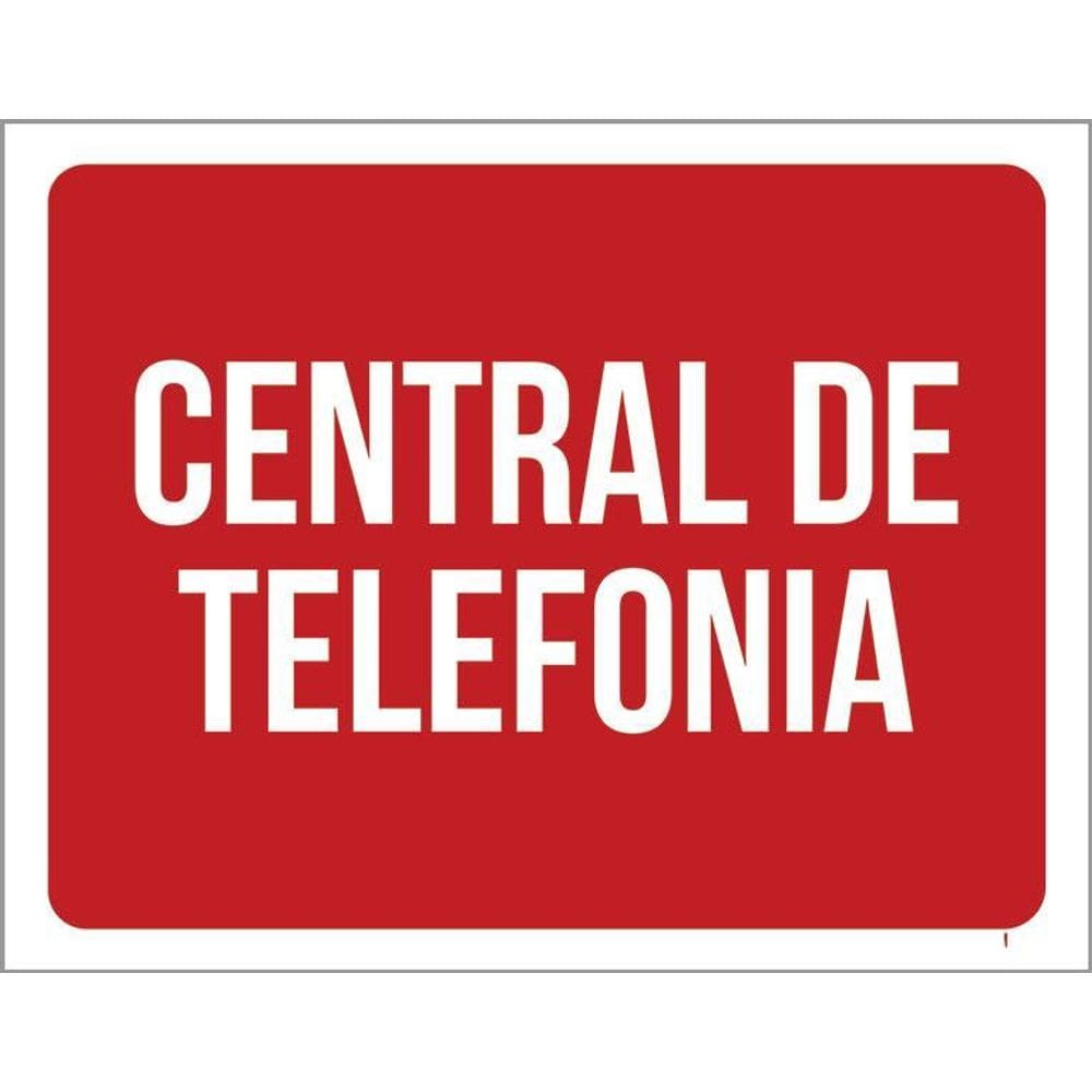 Kit 3 Placas Sinalização Central De Telefonia
