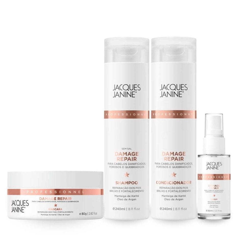 Kit Damage Repair Shampoo + Condicionador + Máscara + Sérum
