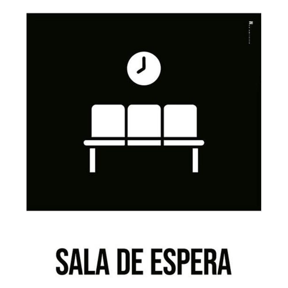 Kit 3 Placas Desenho - Sala De Espera