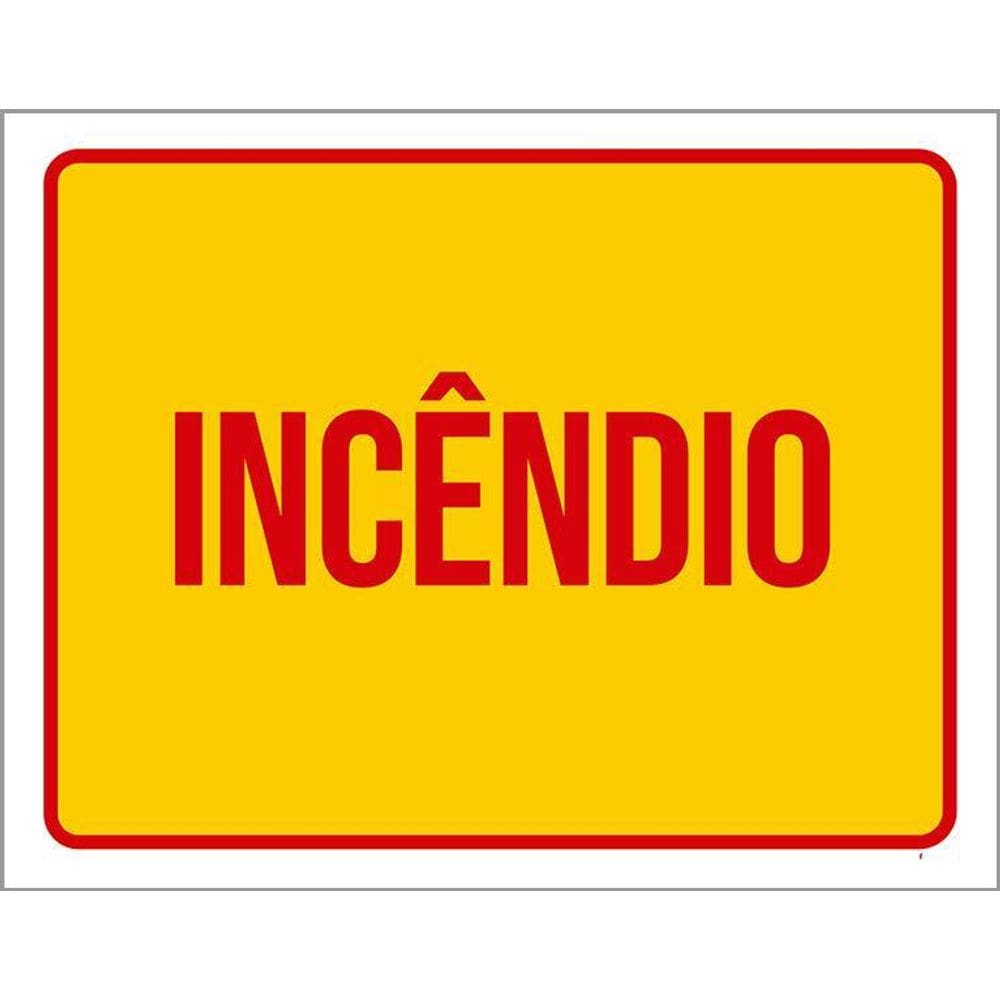 Kit 3 Placas Indicativa Ambiente Incêndio