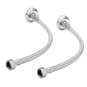Kit 2 Engate Mangueira Flexível Trançado Aço Inox 30 Cm Par