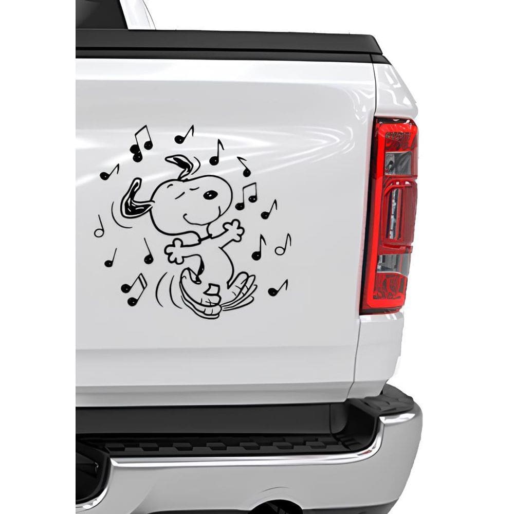 Adesivo Para Carro Snoopy Dançando