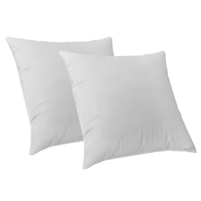 2 Capas Almofada Luxo 50X50 Suede Premium Com Ziper Branco