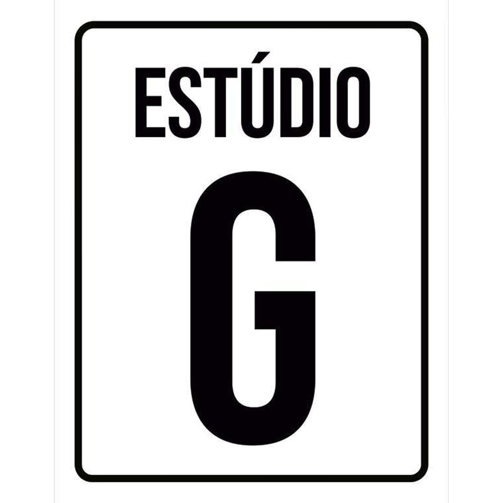 Kit 3 Placas Sinalização - Estúdio G