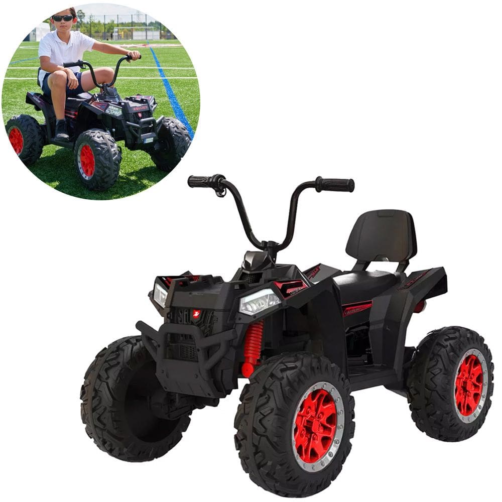 Quadriciclo Elétrico Infantil 4 Motores 12V Veiculo Motorizado até 50kg Suporte MP3 Estrutura Robusta e Alta Capacidade Diversão e Segurança