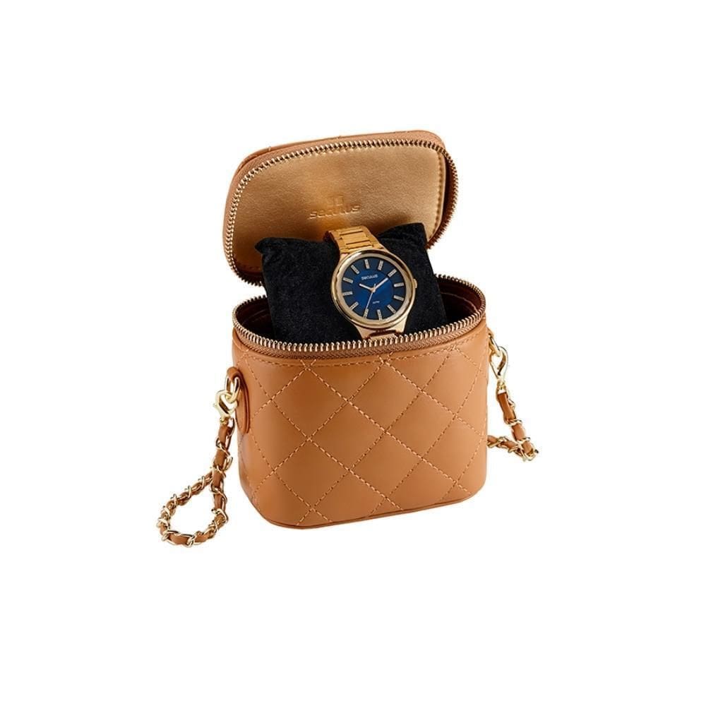 Relógio Seculus Feminino Ref: 77253Lpsvds2 Dourado Estojo