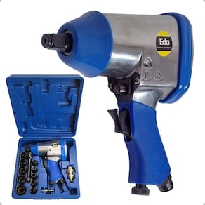 Chave De Impacto Pneumática 1/2 Kit Com 10 Soquetes E Maleta