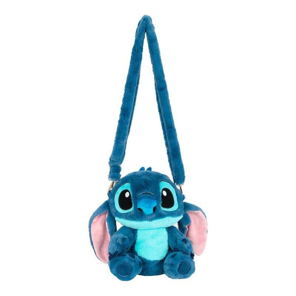 Mochila De Costa Stitch Azul Infantil Luxcel Pelucia