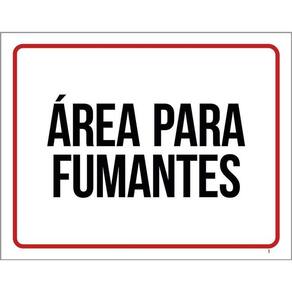 Placa De Sinalização - Área Para Fumantes 36X46