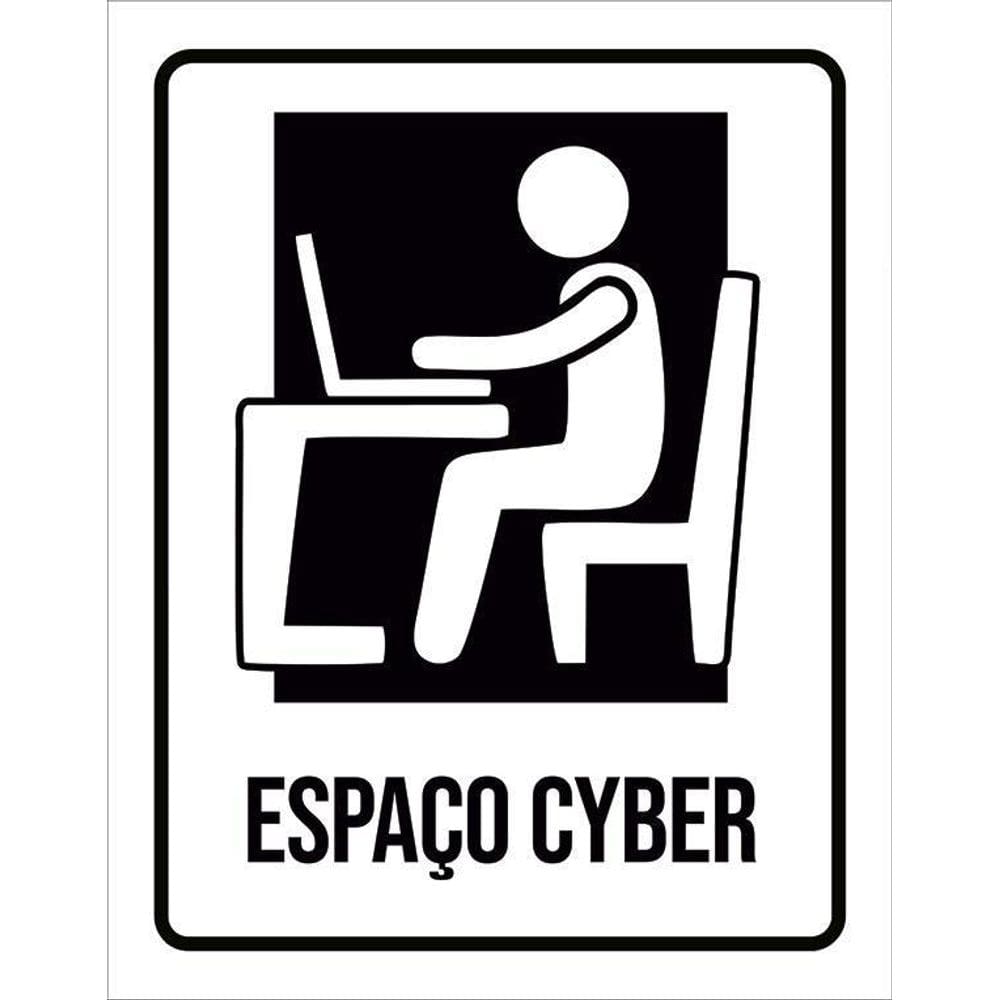 Kit 3 Placas Condomínio Ambiente Espaço Cyber