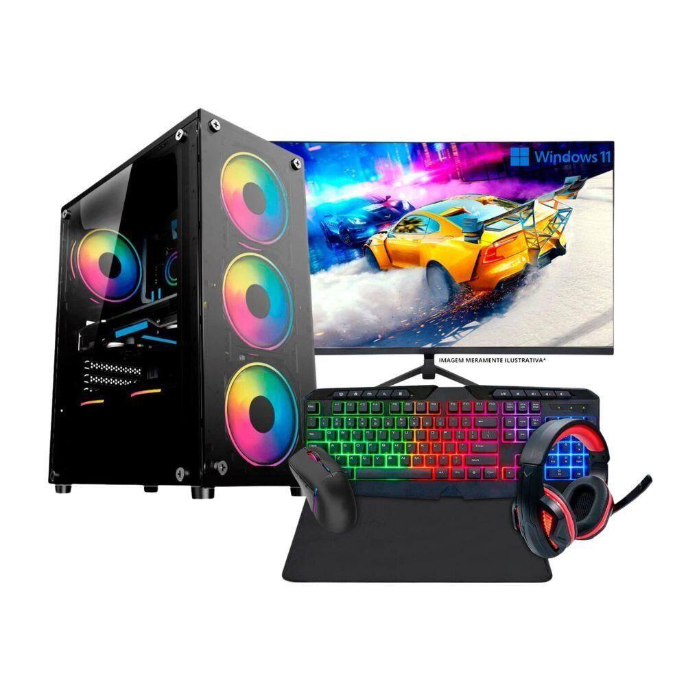 Pc Gamer Completo Intel Core I3 Placa De Vídeo Geforce Gtx 1650 4gb Ssd 1tb 16gb Ram Ddr3 Fonte 500w