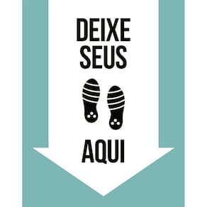 Placa De Sinalização - Deixe Seus Sapatos Aqui 36X46