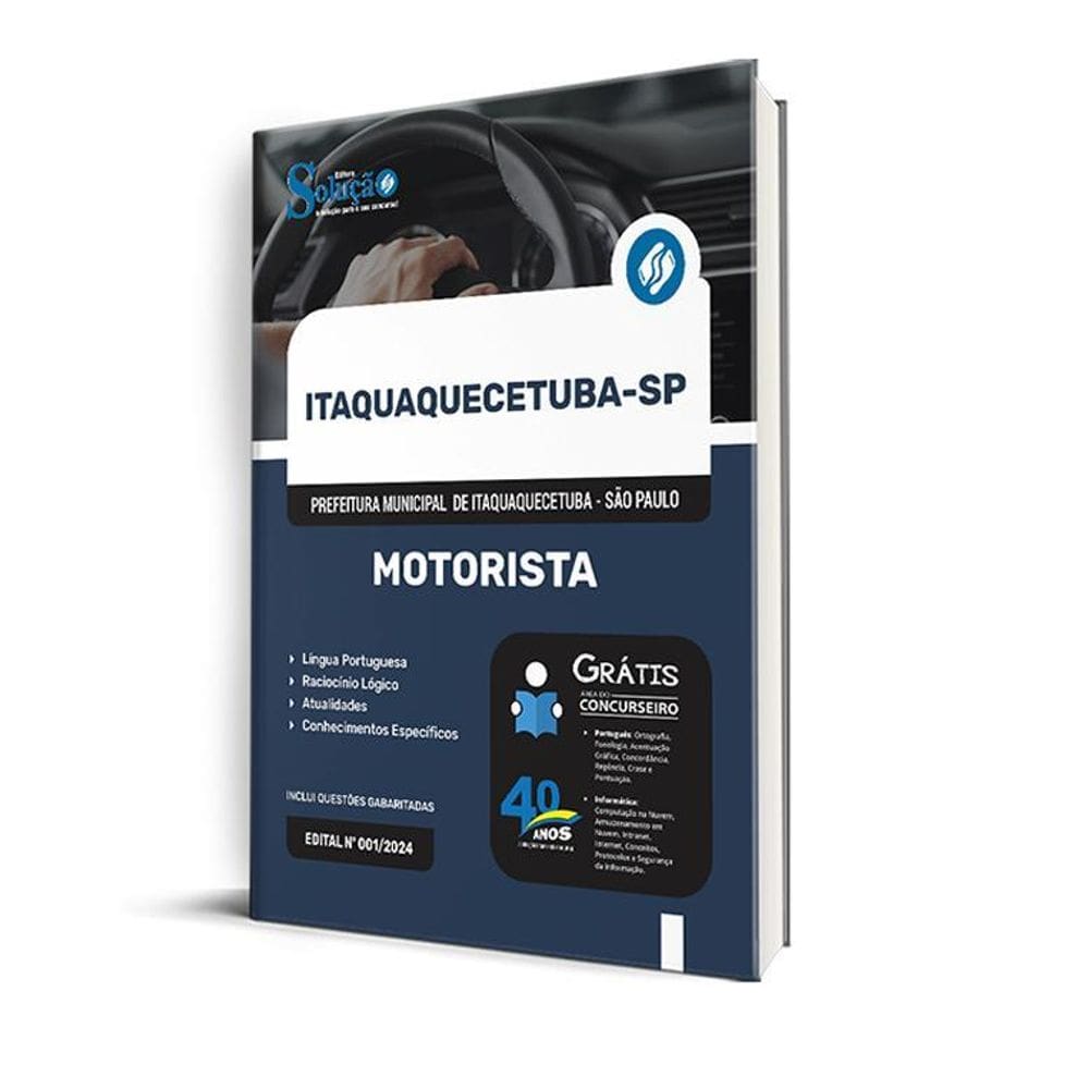 Apostila Prefeitura De Itaquaquecetuba Sp 2024 - Motorista