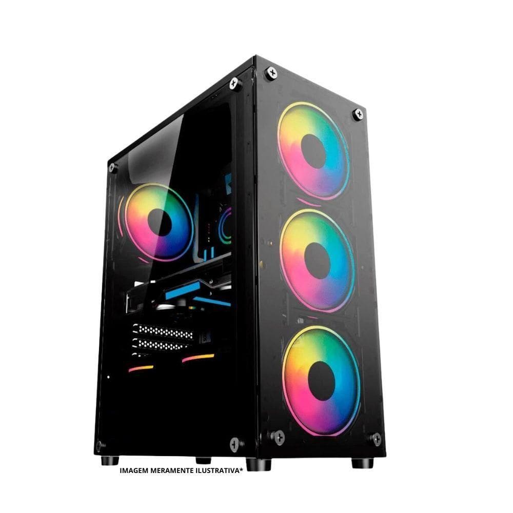 Pc Gamer Intel Core I7 16gb Ram Placa De Vídeo 4gb Ssd 480gb Monitor 19,5 Fonte 500w
