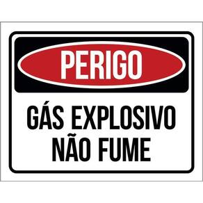 Kit 3 Placas Perigo Gás Explosivo Não Fume