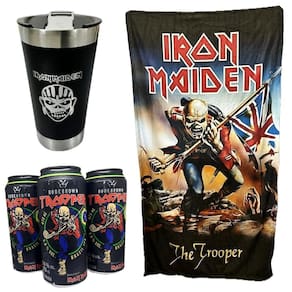 Kit 3 Cervejas Iron Maiden Trooper + Toalha + Copo Térmico