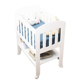 Mini Berço Portátil Bebê Com Colchão E Rodinha Carolina Baby