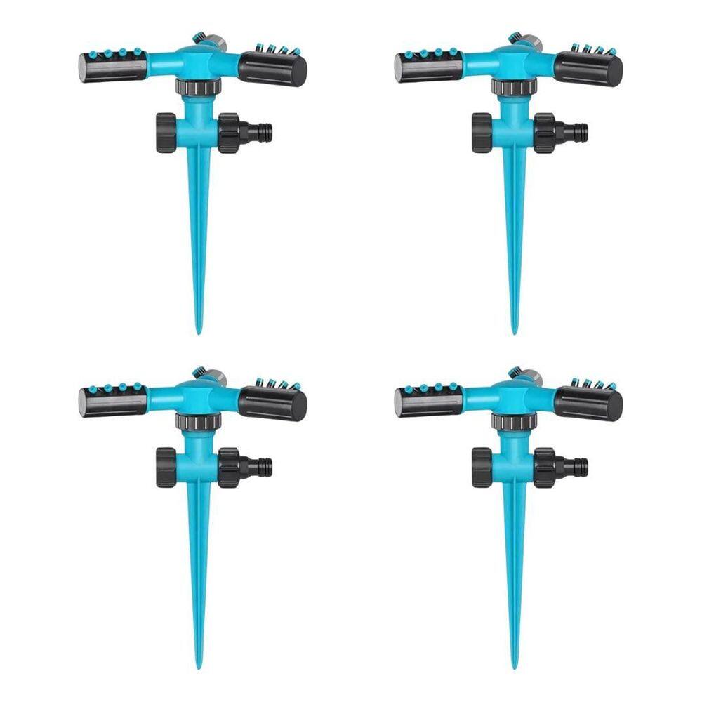 Kit 4 Irrigador Aspersor 360 Jatos Grama Jardins Horta