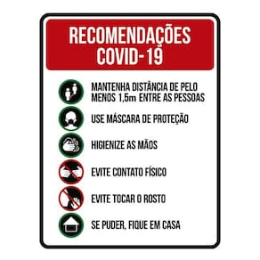 Placa - Use Mascara De Proteção Recomendações 36X46