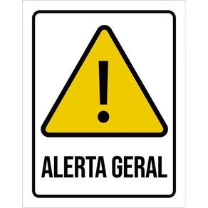 Kit 3 Placas Cuidado Alerta Geral