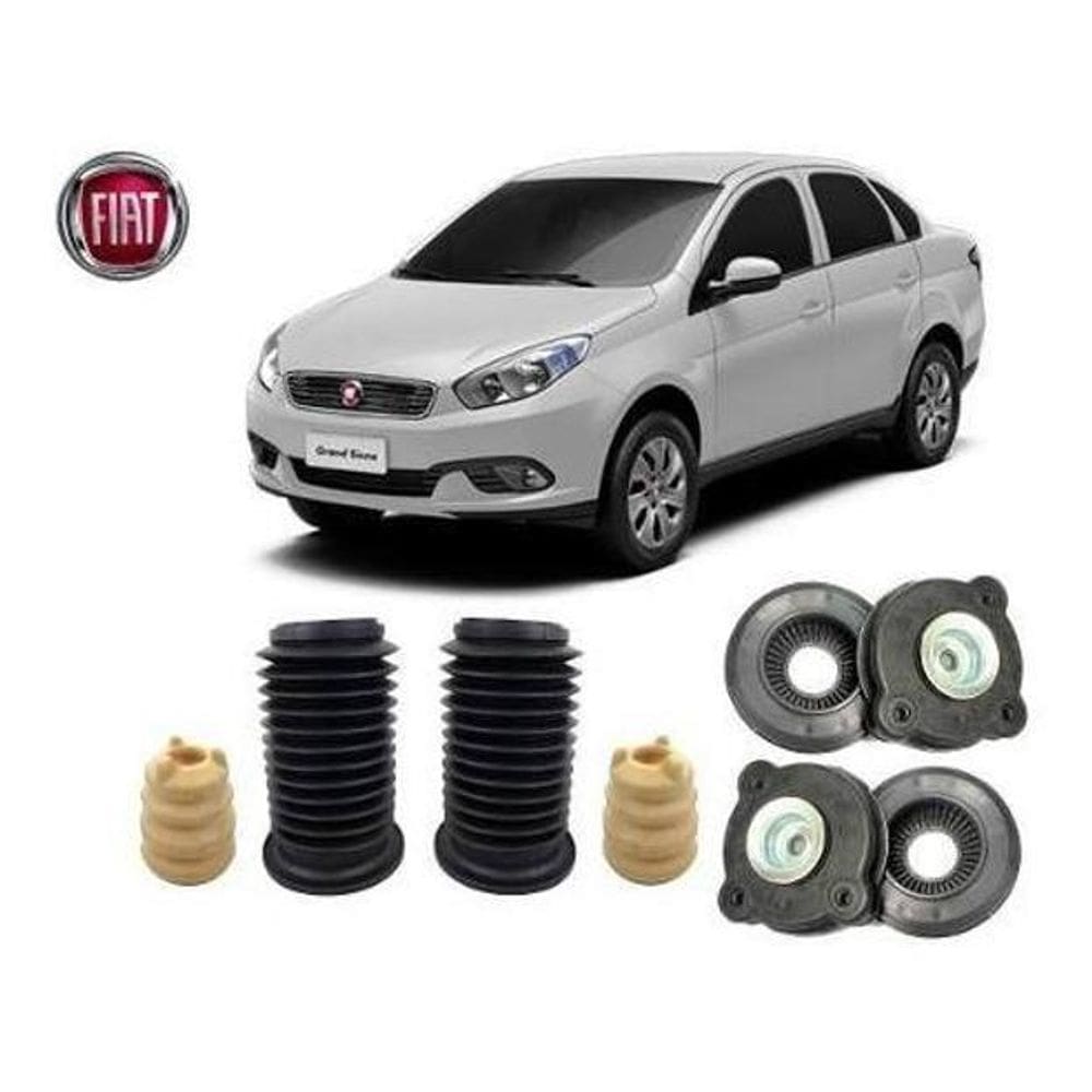 2 Kit Coxim Batente Dianteiro Grand Siena 2013 2014 2015 2016 2017 2018