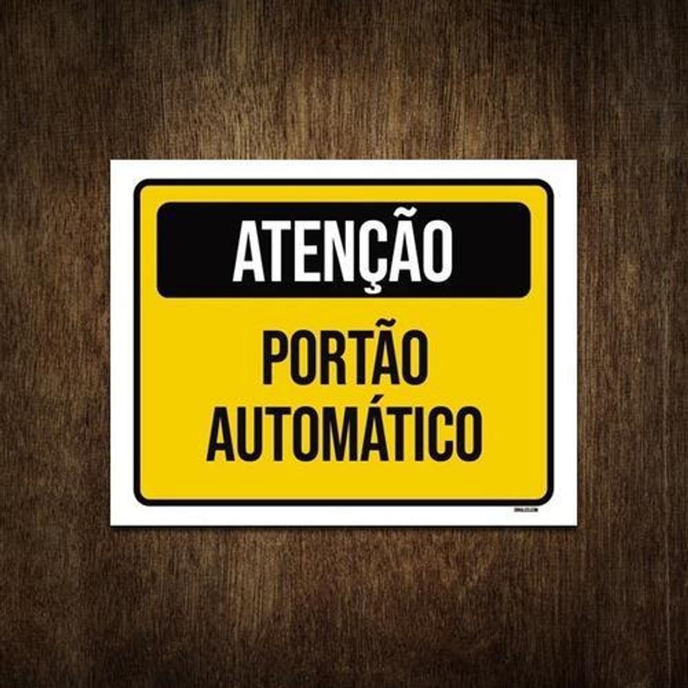 Placa Condomínio Aviso Portão Automático 36X46