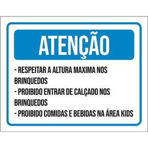 Placa Atenção Respeitar Altura Máxima Calçado 36X46