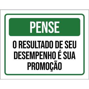 Kit 3 Placas Pense Resultado Desempenho