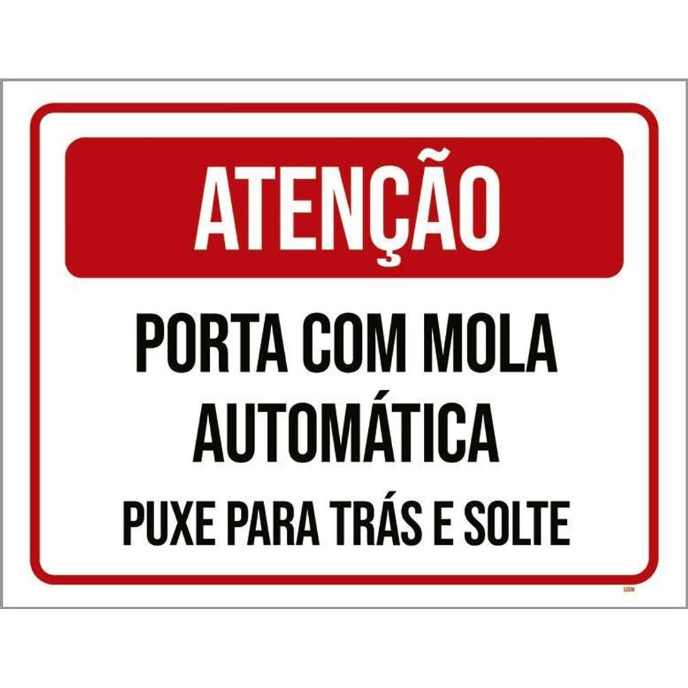 Kit 3 Placa - Porta Mola Automática Puxe Solte 36X46