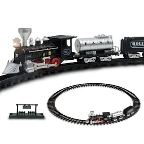 Ferrorama Classico 5 Vagoes 21 Peças Grande Maria Fumaca Luz Som Trem Locomotiva Eletrica Completo